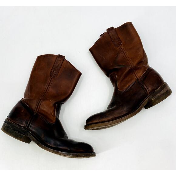 Red Wing 10 steel toe Pecos Brown Leather Boots - Picture 1 of 6
